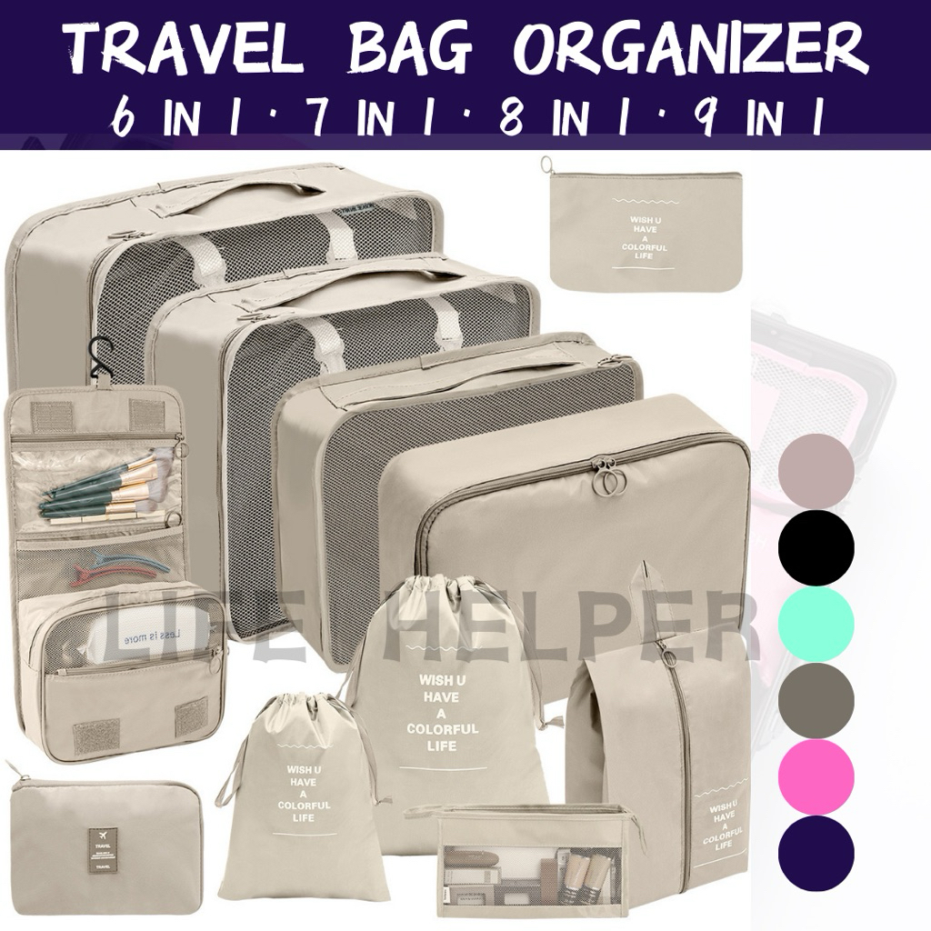 TRAVEL TRAVEL ORGANIZER BAG LUGGAGE PACKING CUBE TRAVEL BAG BEG TANGAN STORAGE BAG TRAVEL POUCH TRAV