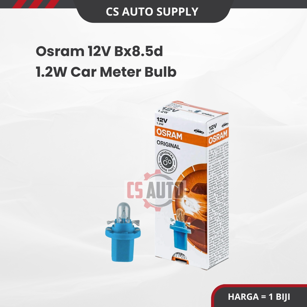 CS 1 PC Osram 12V รถหลอดไฟ Bx8.5d 1.2W สําหรับสวิทช์ภายในเครื่องมือโคมไฟ Lampu Mentol เมตร Kereta