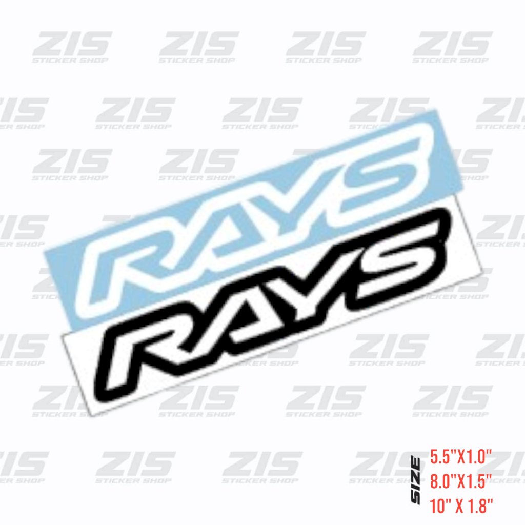 สติ๊กเกอร์ RAYS (2 ชิ้น) / สติ๊กเกอร์ไวนิลไดคัท