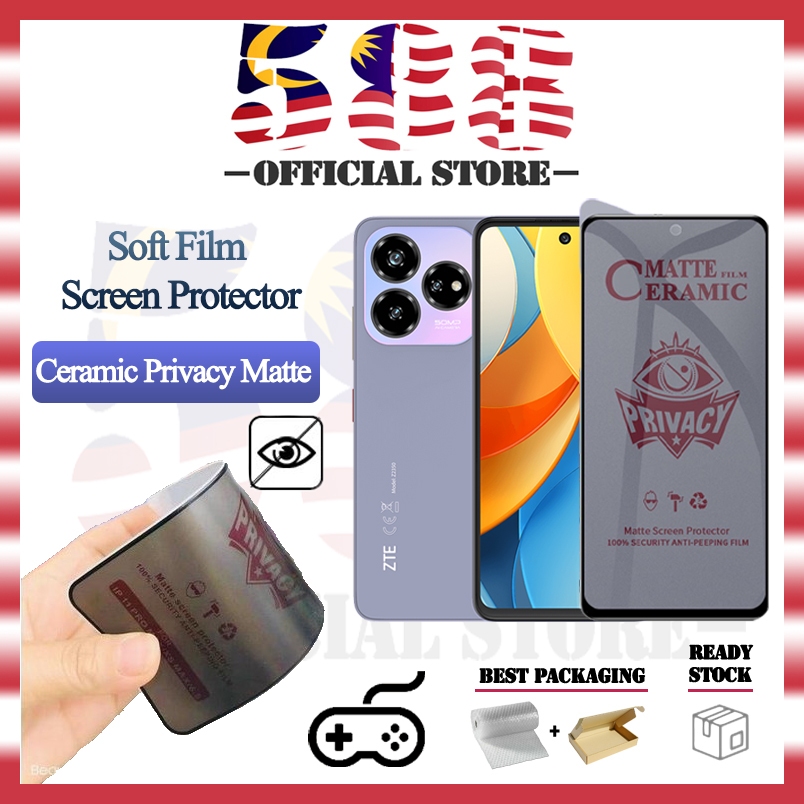 Gaming ZTE Blade A77/V80/A56/V70 Design/Nubia Air/Focus 2 Pro/Music Ceramic Privacy Anti Spy Matte