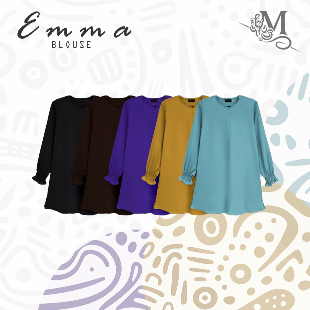 Mossa BLOUSE - Plus Size (XS - 5XL) เสื้อคลุม, การพยาบาล & Wuduk Friendly, Casual/Formal Wear, Musli