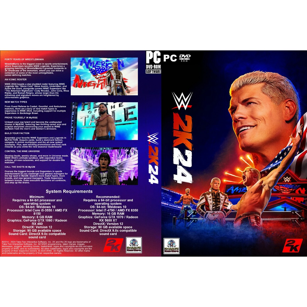 ((PC DVD) WWE 2K24-40 s of Wrestlemania