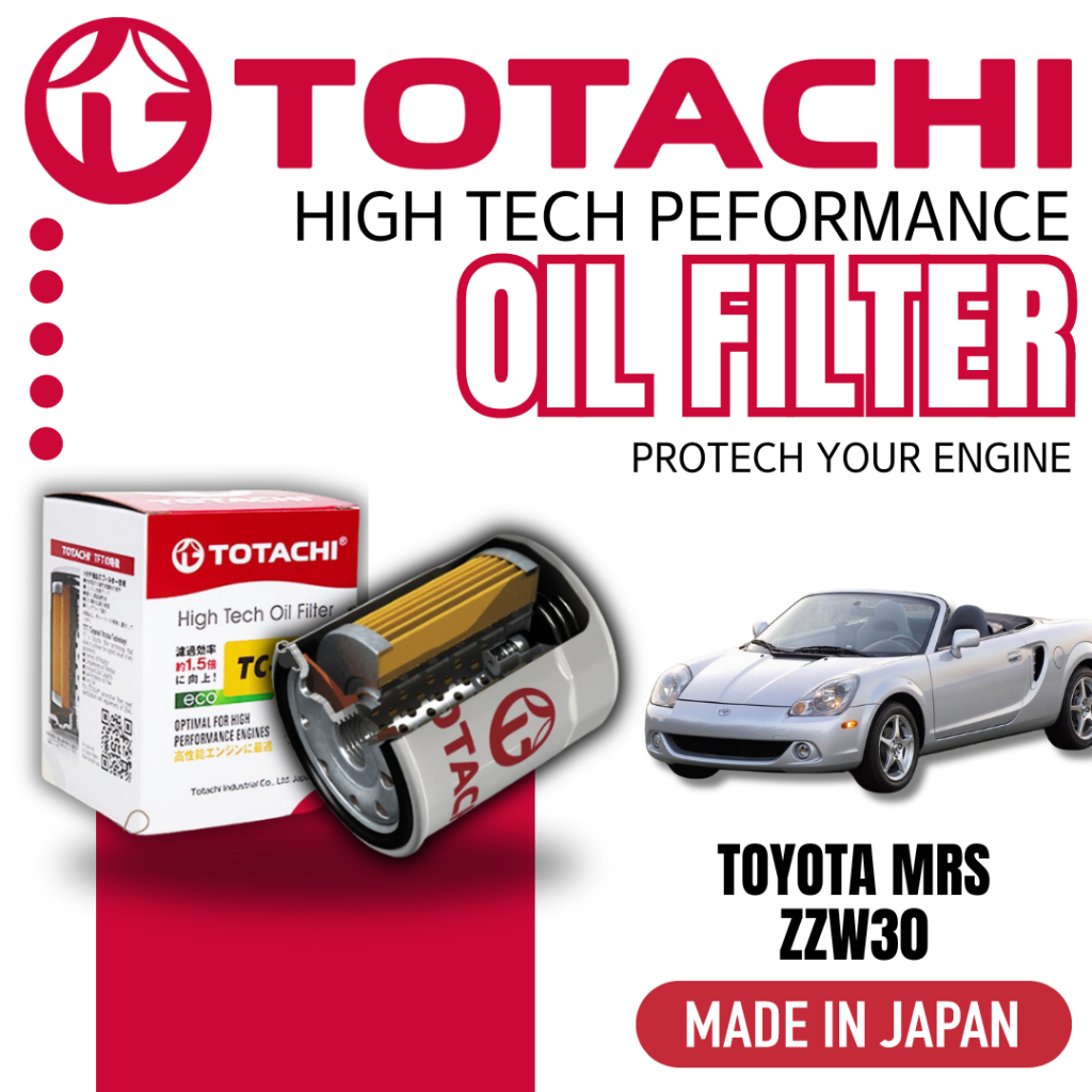 TOTACHI Japan Hight Tech Performance กรองน้ํามัน Mrs zzw30 Toyota TC-1030