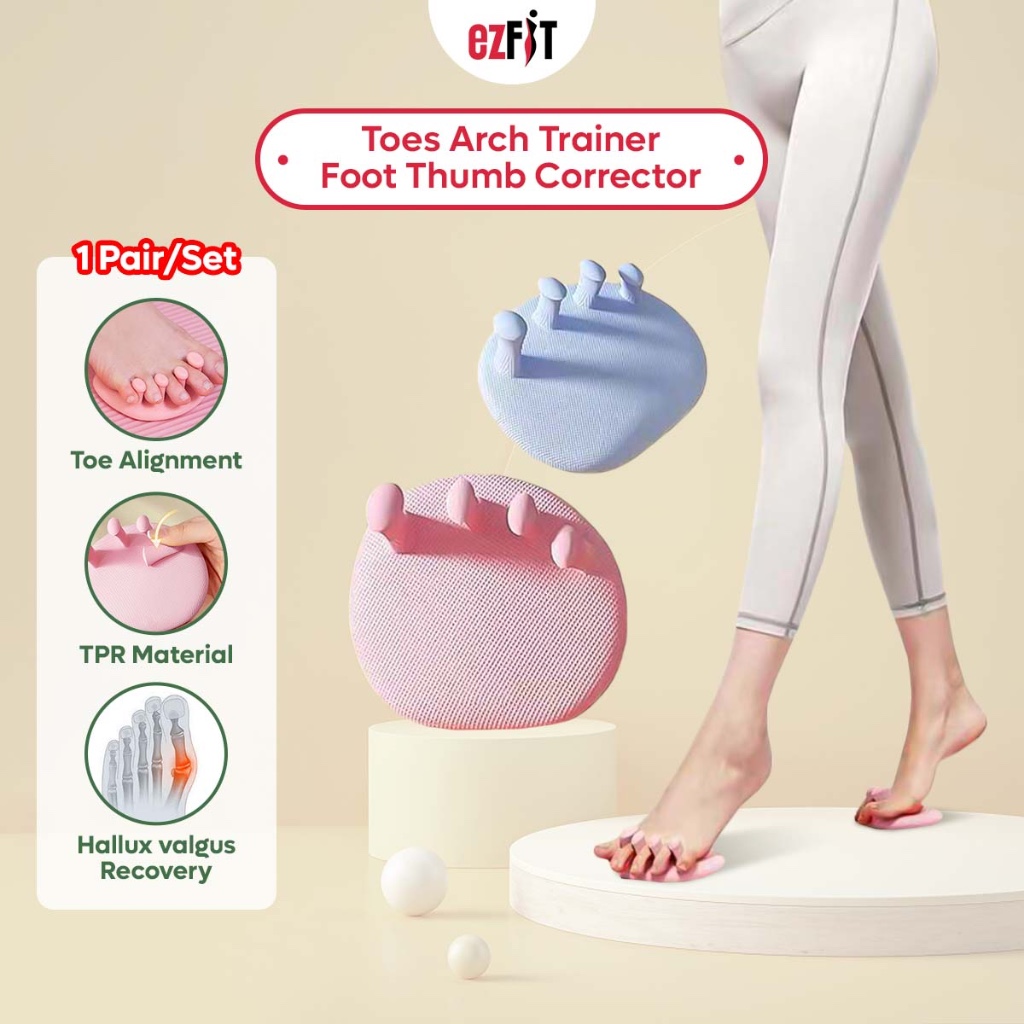 EzFit 1 คู่ Toes Arch Trainer เท้า Thumb Valgus Corrector ขาบางก้นปรับปรุงขารูปร่างฟิตเนสโยคะ