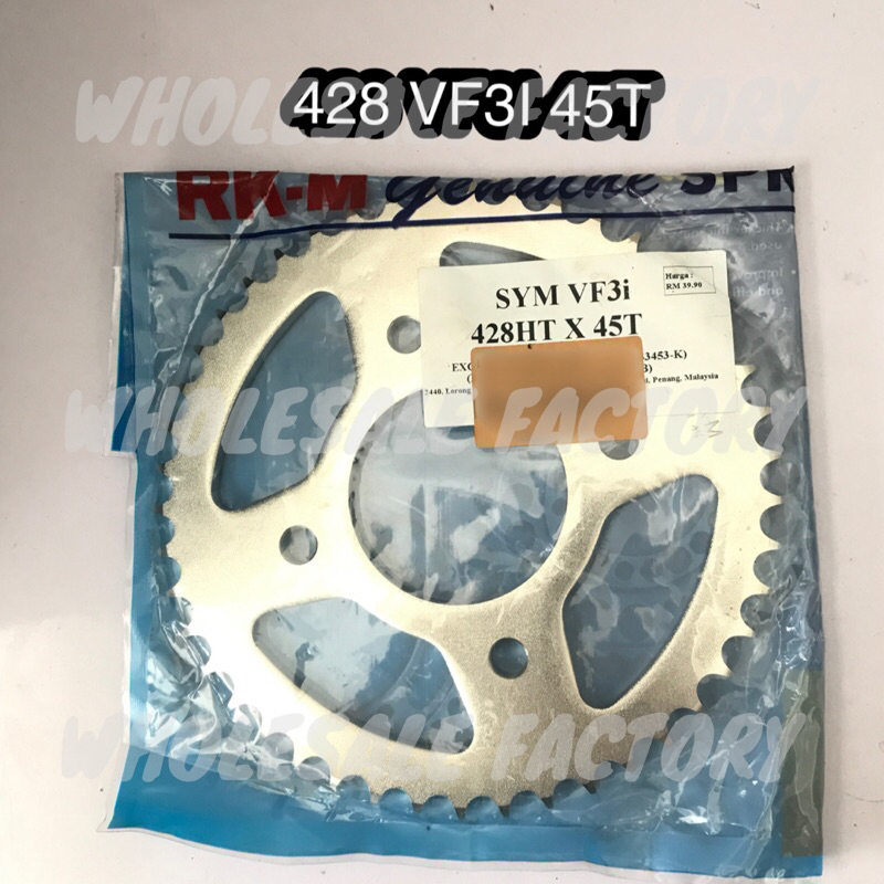 RK-M REAR SPROCKET SYM VF3I VF3I 185 SPROCKET BELAKANG