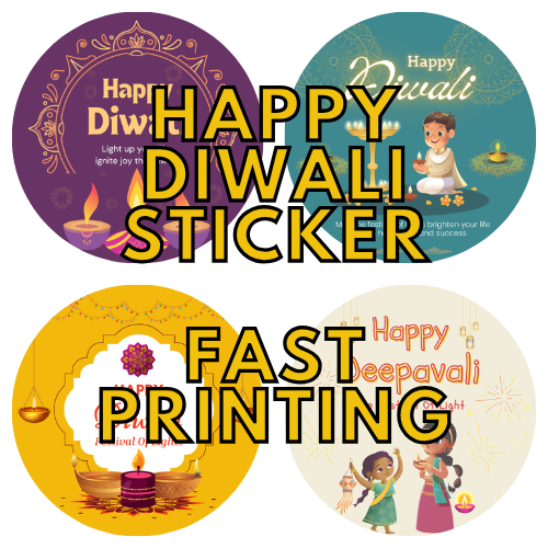 สติ๊กเกอร์ Happy Diwali / สติ๊กเกอร์ Happy Deepavali / Diwali Goodies / สติ๊กเกอร์ Diwali