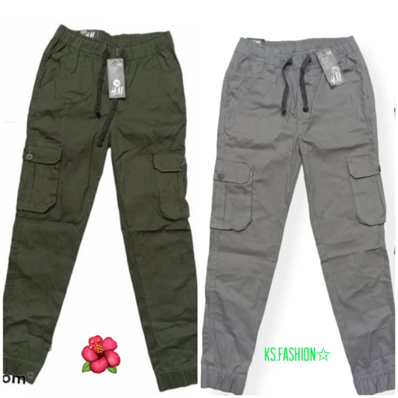 ข้อเสนอ( JOGGER CARGO (HM) (UNISEX) bawa kaki ada getah. ดีที่สุด️ คุณภาพ