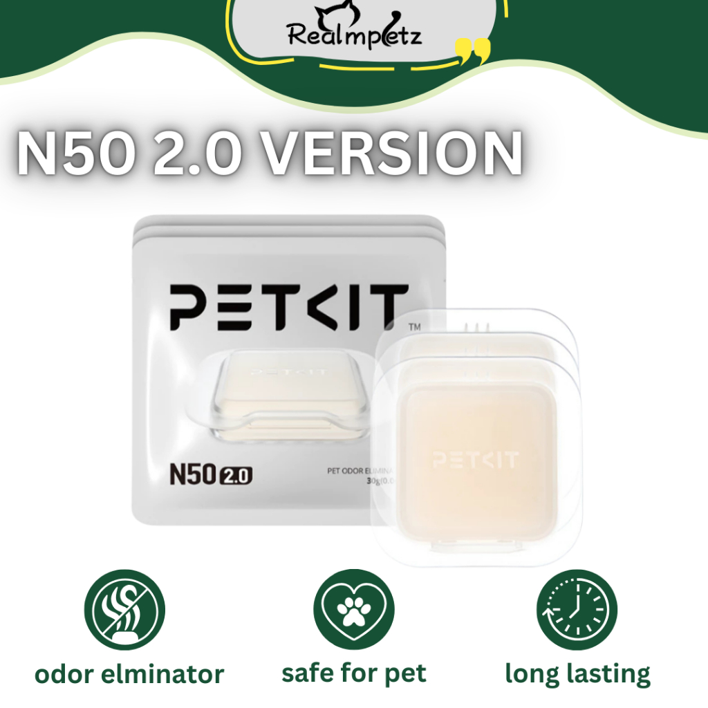 Realmpetz PETKIT N50 2.0 ก้อนกําจัดกลิ่นสําหรับ Pura Max กล่องครอกอัตโนมัติ [3 ก้อน/กล่อง]