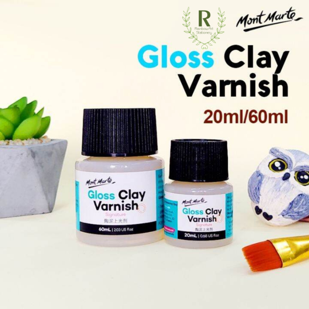 Mont Marte โปร่งใส Gloss Clay Varnish ประติมากรรมลายเซ็น Sealant Clear Varnish Polymer Air Hardening Clay