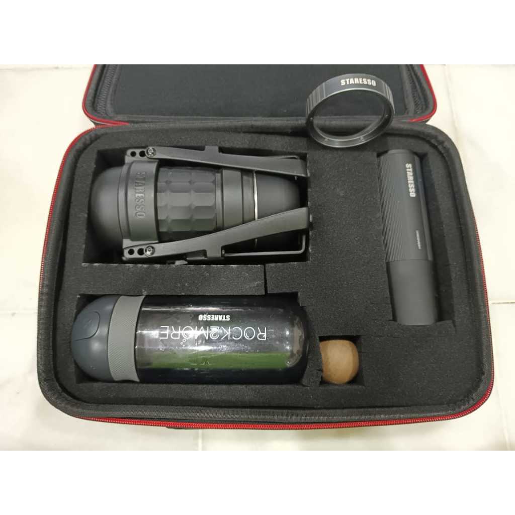 ชุดเริ่มต้นสําหรับเครื่องชงกาแฟเอสเปรสโซแบบพกพา Staresso Mirage SP300 Plus + เครื่องบดเสี้ยนมือ D6|เ