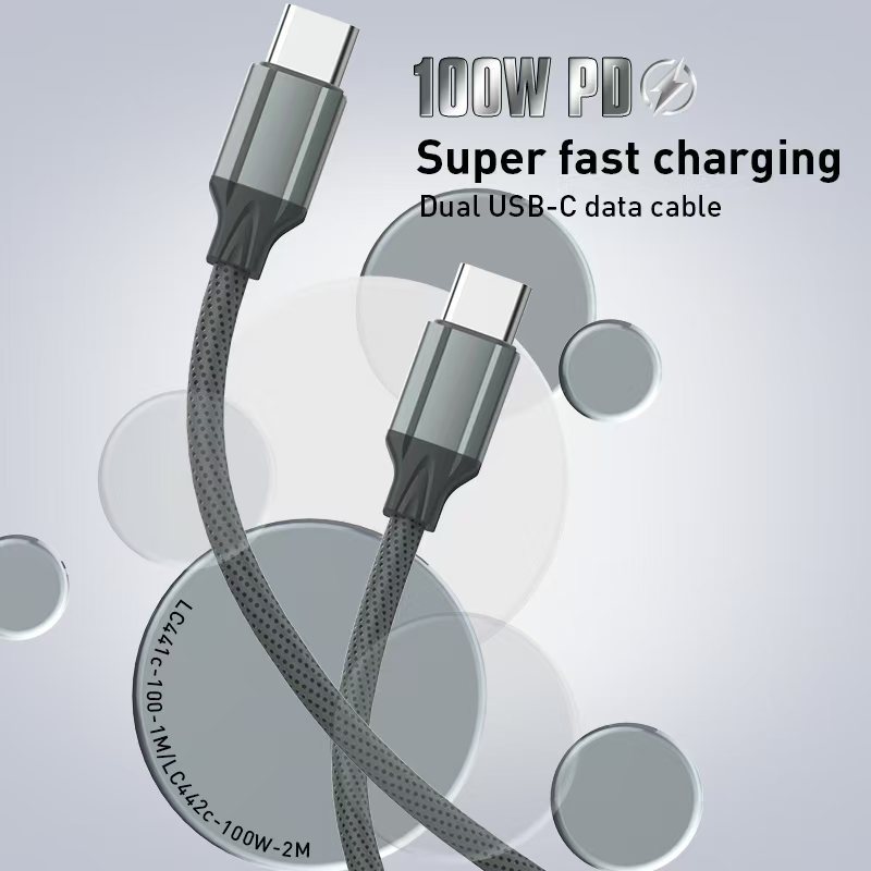 LDNIO LC441C 100W USB Data Cable / การชาร์จที่รวดเร็วเป็นพิเศษ 100W / ต้านทานการไม่เชื่อมที่ทนทาน