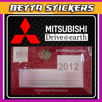 2024 Size Roadtax Sticker / Car Plat Sticker / VIP Sticker / Touch & Go Model Mitsubishi