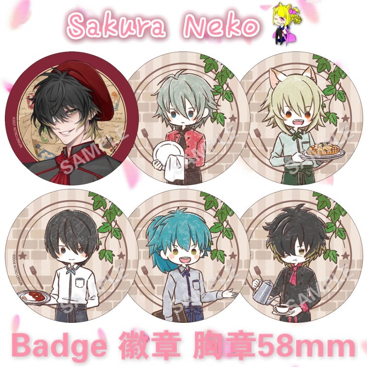 NITRO CHiRAL Togainu no Chi Lamento Sweet Pool Dramatical Murder Dmmd Slow Damage Game Anime Button 
