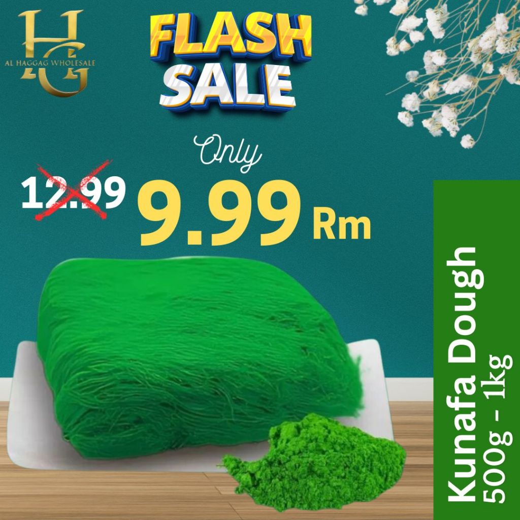 Green Kunafa Dough Taste 500g - 1kg Kunafa Dough - Original Fresh Kunafa