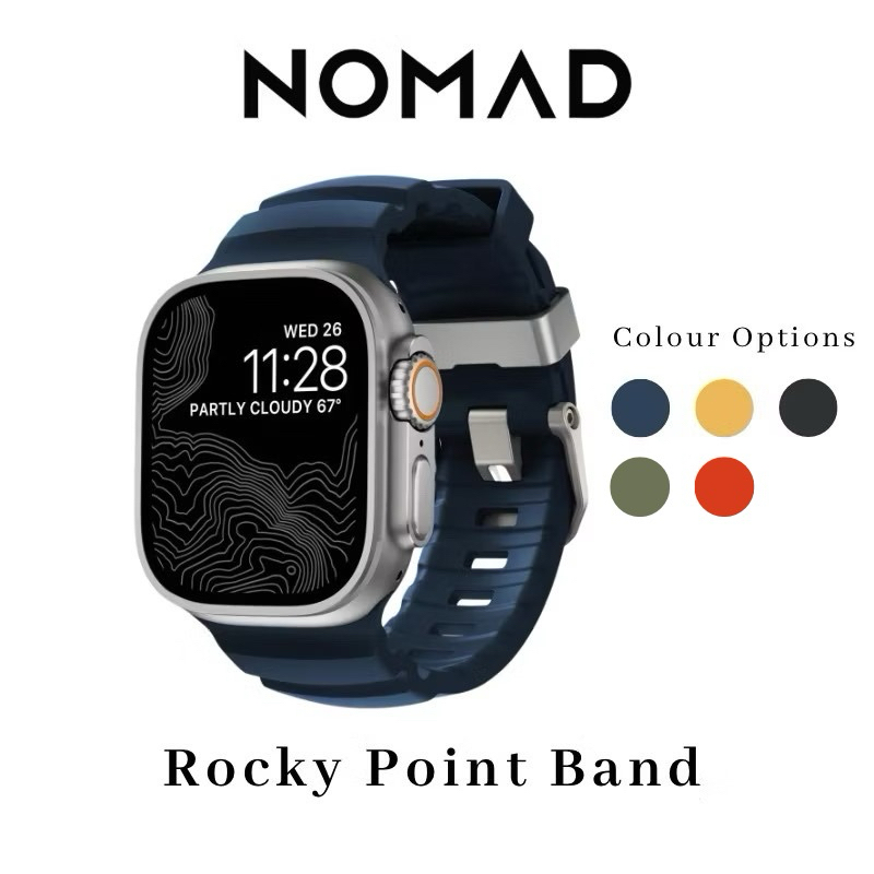 Nomad Rocky Point Band สําหรับ AW 49mm, 46mm, 45mm, 44mm (Ultra & Ultra 2, Series 1-10, และ SE)