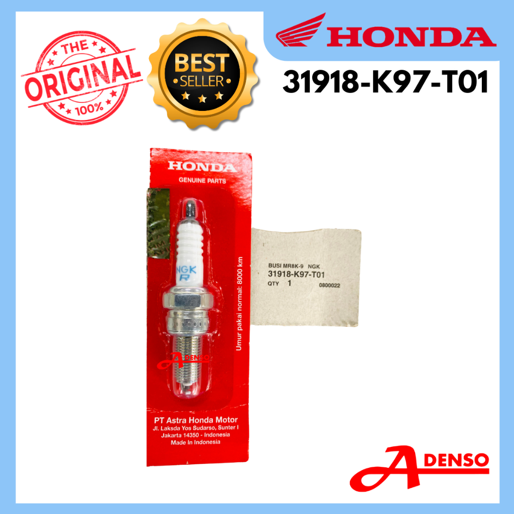 PCX150 PCX SPARK PLUG MR8K-9DER (1PC) ORIGINAL100%HONDA 31918-K97-T01 NGK