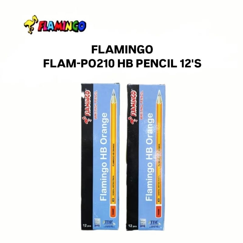 (2BOXES) FLAMINGO FLAM-PO210 HB Pencil 12S ปากกา X 2BOXES