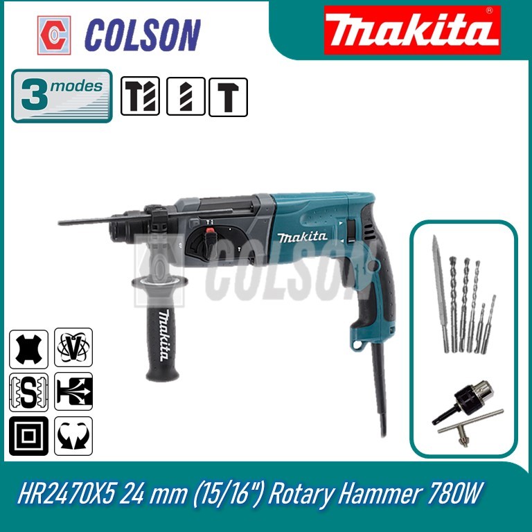 COLSON MAKITA HR2470X5 24 mm (15/16") สว่านโรตารี่ 780W
