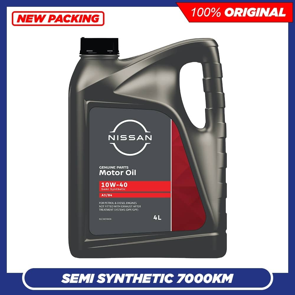 NISSAN ENGINE OIL SEMI SYNTHETIC 10W40 A3/B4 MINYAK HITAM