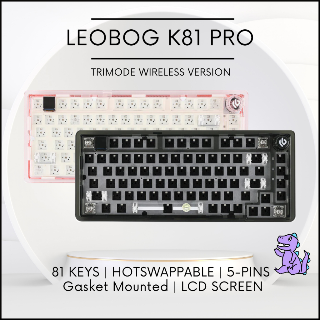 Leobog K81 Pro 75% พร้อมหน้าจอ LCD สําหรับ Gif Mechanical Keyboard Keebs Project