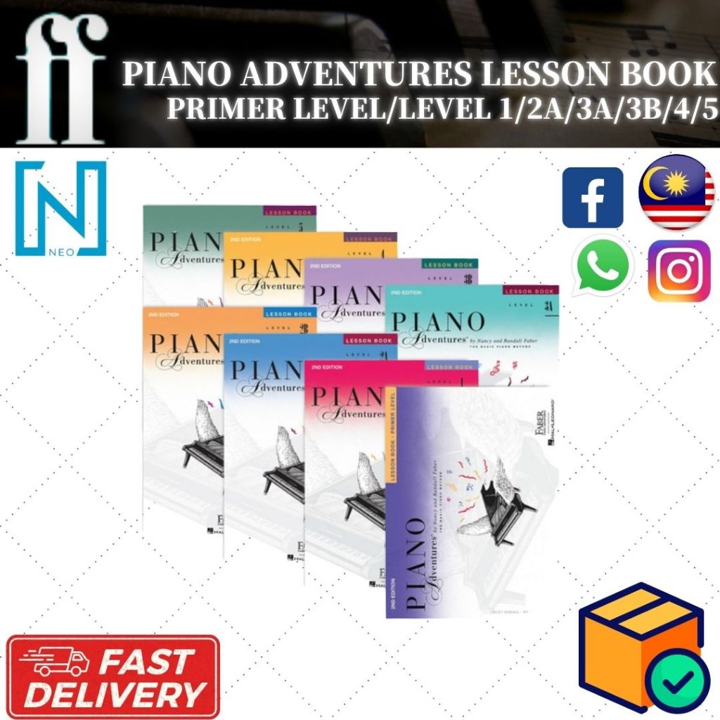 **FABER** PIANO ADVENTURES LESSON BOOK PRIMER BOOK LEVEL/LEVEL 1/2A/3A/3B/4/5