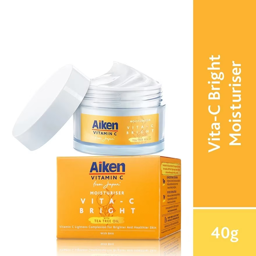 Aiken Vita-C Bright Moisturizer + (Aiken Prebiotic & Probiotic Anti-Hairfall Shampoo 25g)