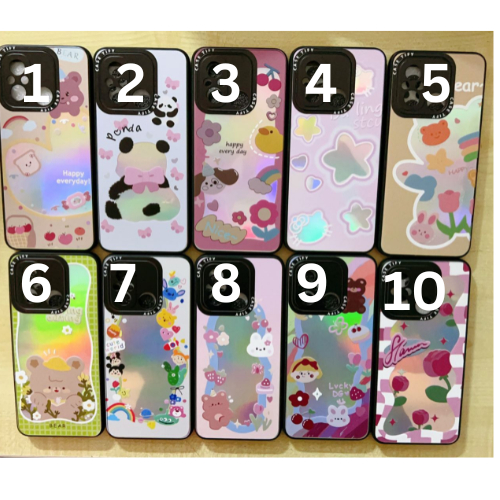 CARTOON LASER CASE IPHONE สําหรับ 14promax plus pro ip 1 13promax 13pro ip 13 12promax ip 12 11proma