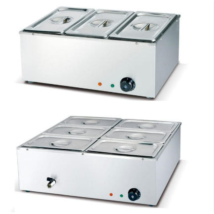 Homelux ไฟฟ้า Bain-Marie เครื่องอุ่นอาหาร 3 ช่อง 6 ช่องสแตนเลส HBEH-3 /HBEH-6