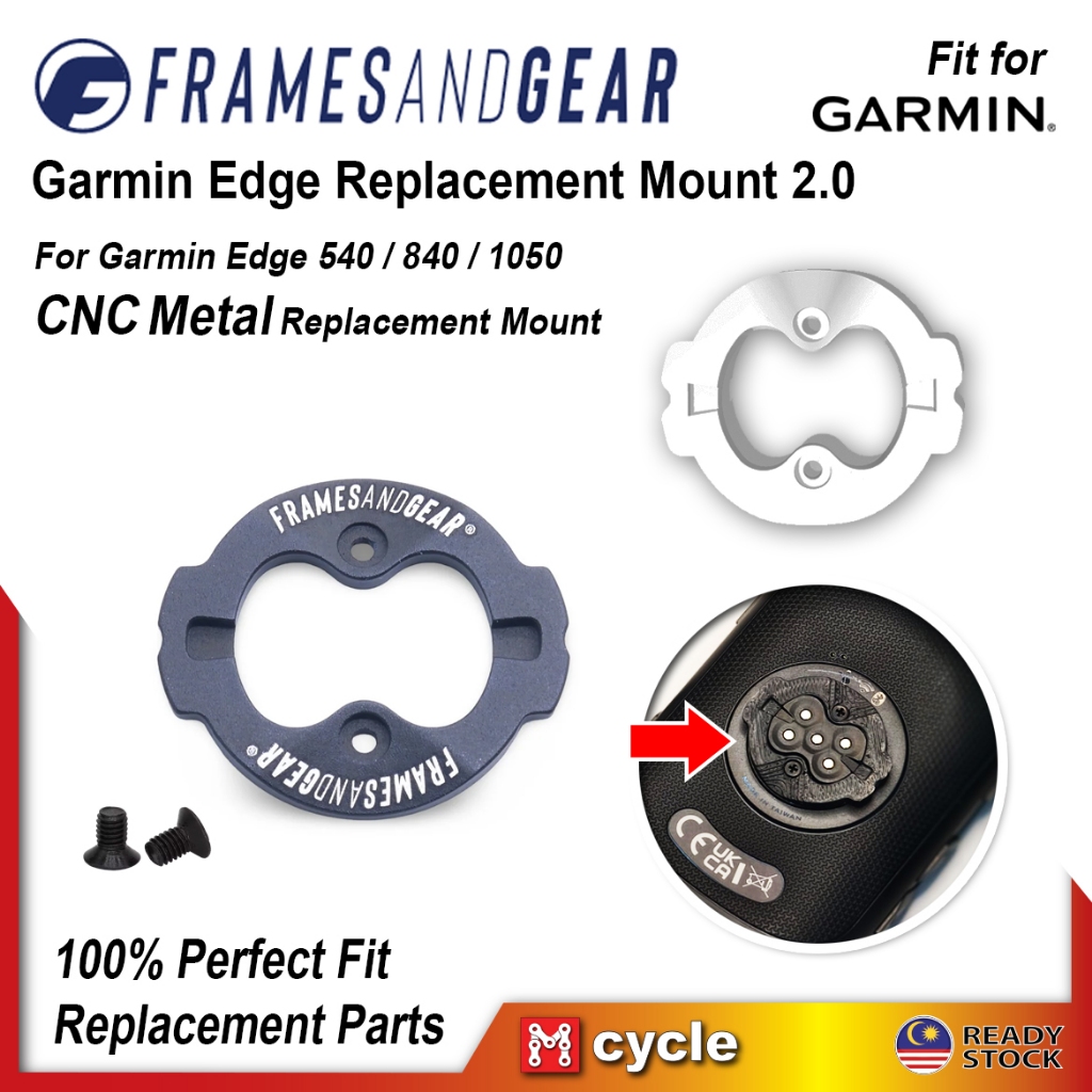 กรอบและเกียร์ Garmin Edge Fix Mount 2.0 CNC Alloy ทนทานเปลี่ยนใส่สําหรับ Edge 540 840 1050