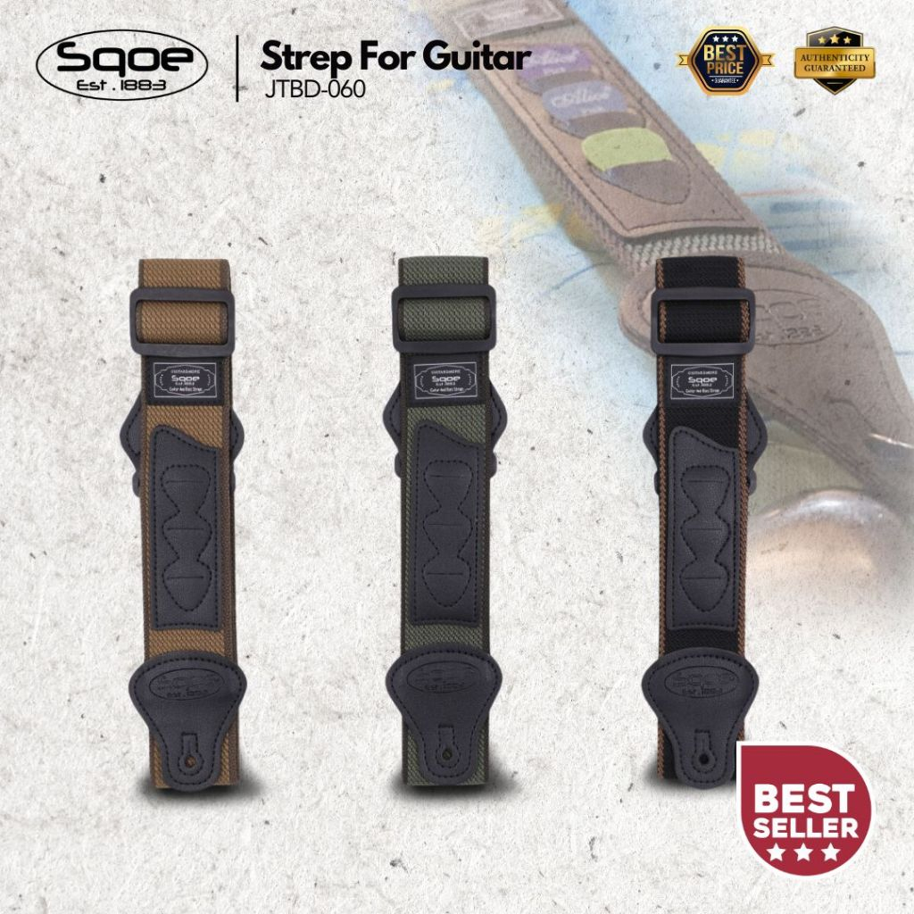 Sqoe JTBD-060 Pickholder Guitar Strap