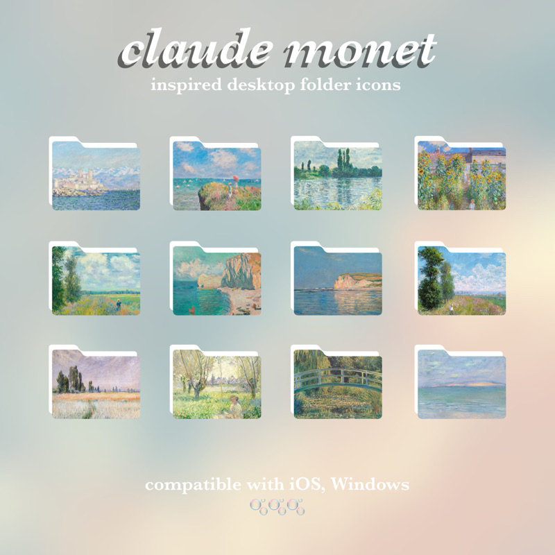 ไอคอนโฟลเดอร์ claude monet