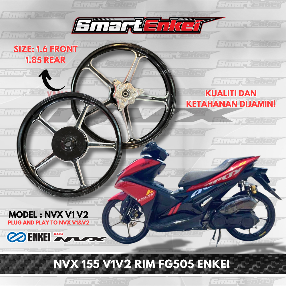 NVX V1/V2 RIM FG505 ENKEI HITAM