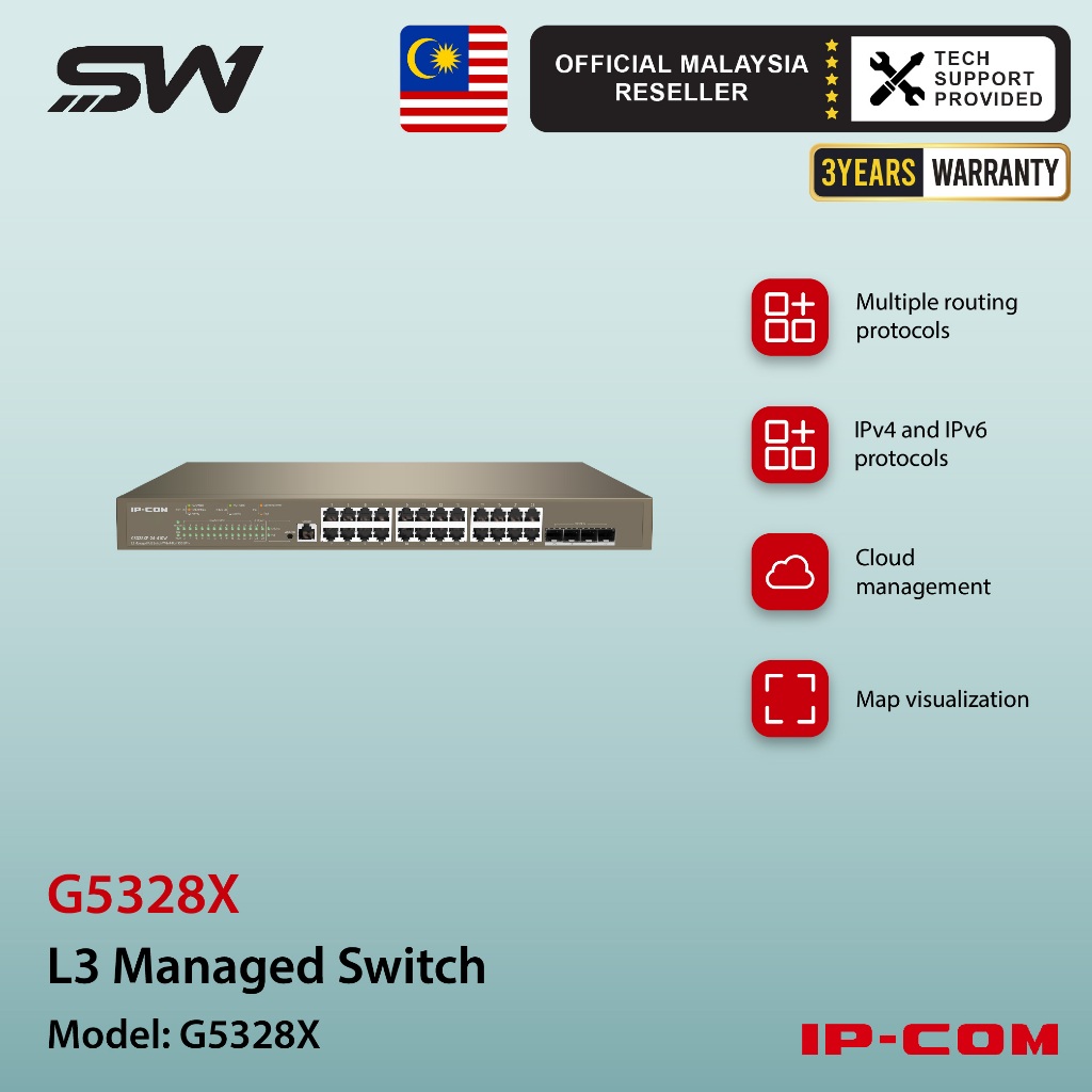 IP-COM G5328X L3 10G Cloud Managed Switch