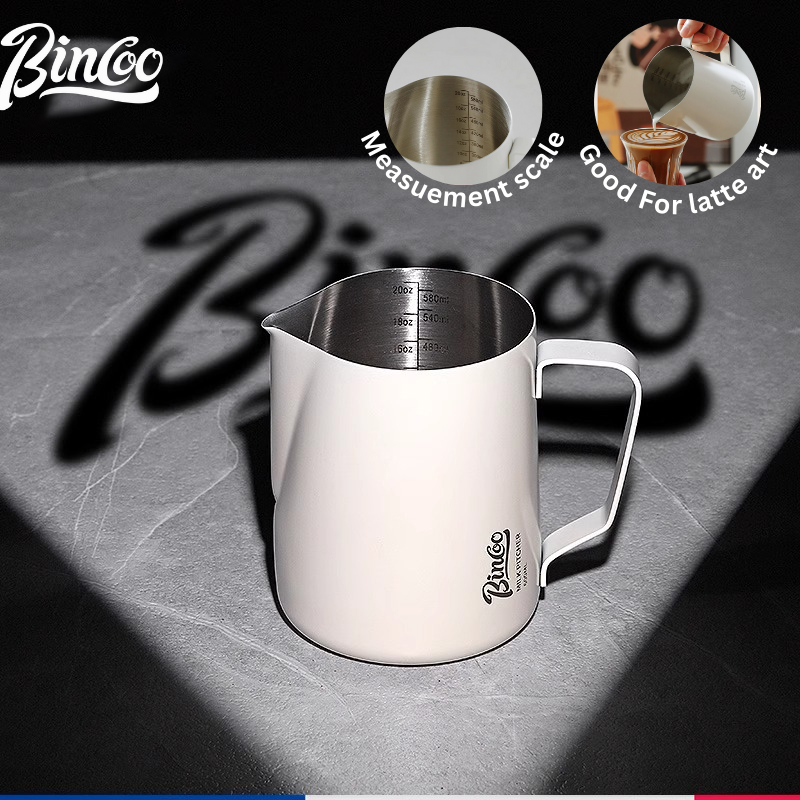 Bincoo - 350/600ML กาแฟ Latte Art Cup สแตนเลส Latte Art Pitcher นม Frothing Cup เหยือกกาแฟ