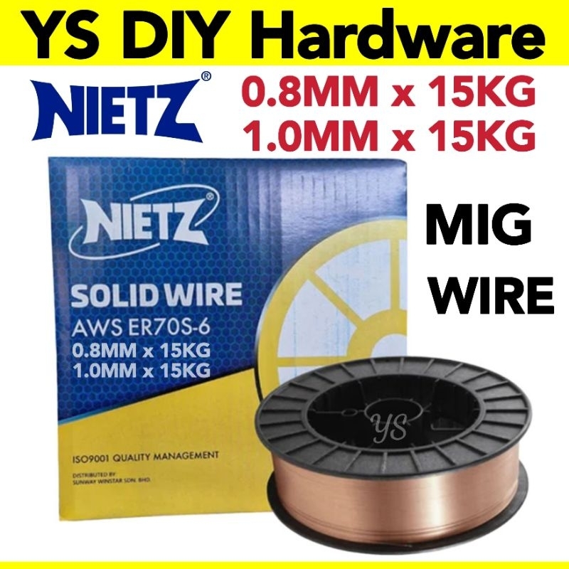 NIETZ 0.8MM x 15KG หรือ 1.0MM x 15KG CO2 สาย MIG (RECOMMENDED)