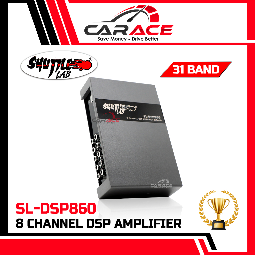 SHUTTLE LAB SL-DSP860 8 ช่อง DSP เครื่องขยายเสียง Plug & Play DSP 31 Band EQ รถ พร้อมเครื่องขยายเสีย