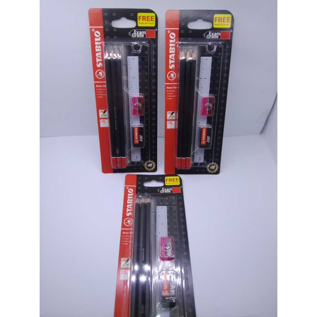 ไม้บรรทัดและยางลบ Stabilo Exam Grade Free