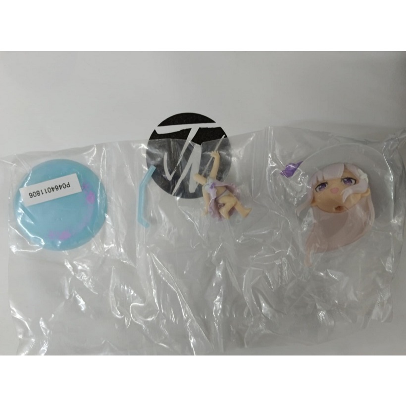 Banpresto Ichiban Kuji Re:Zero Emilia ชุดว่ายน้ํา Chibi Kyun Chara Mini Figure (ไม่มีกล่อง)