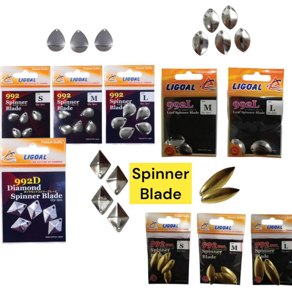LIGOAL 992 / 992L /992GWL / 992D DIAMOND Spinner Blade Leaf Fishing Spinner Blade