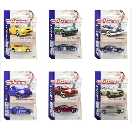 Majorette Japan Series Nissan Skyline GT-R R34, Honda Civic Type R EK9