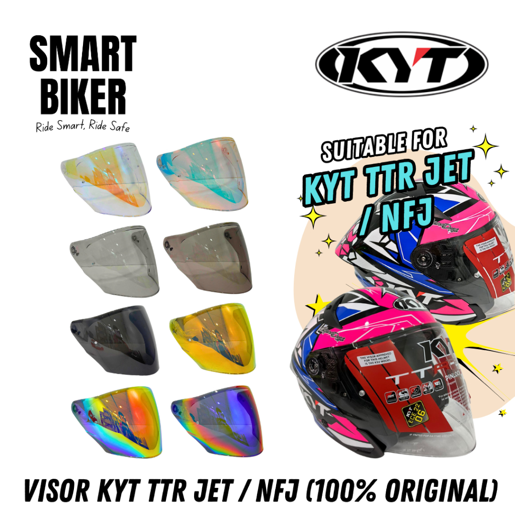 กระบังหน้าสําหรับ KYT TTR JET/NFJ Iridium/Titan/Smoke Colour