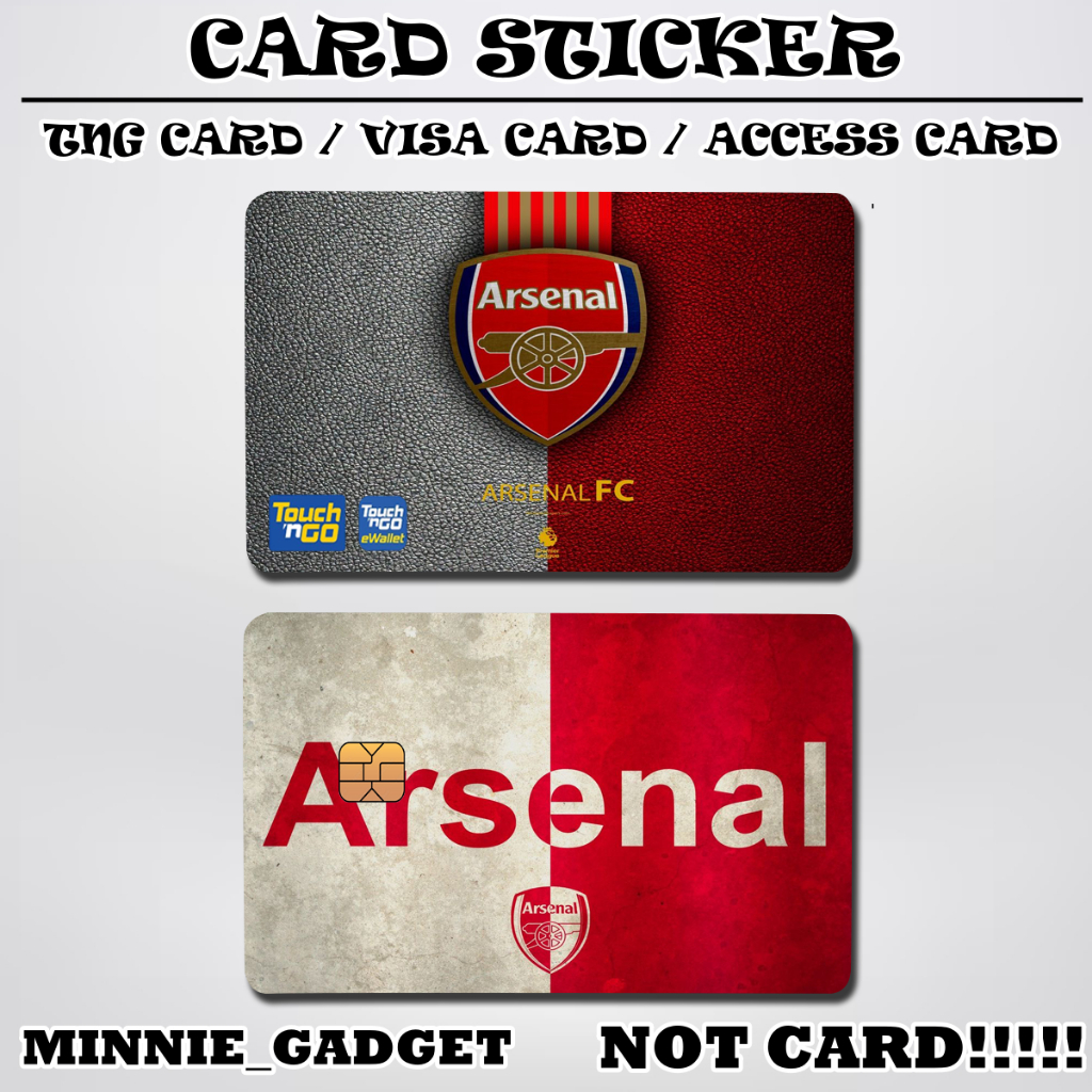 [ ARSENAL Football Club ] Touch n Go Card Sticker Cover TNG / MASTER / VISA / CREDIT/ DEBIT CARD