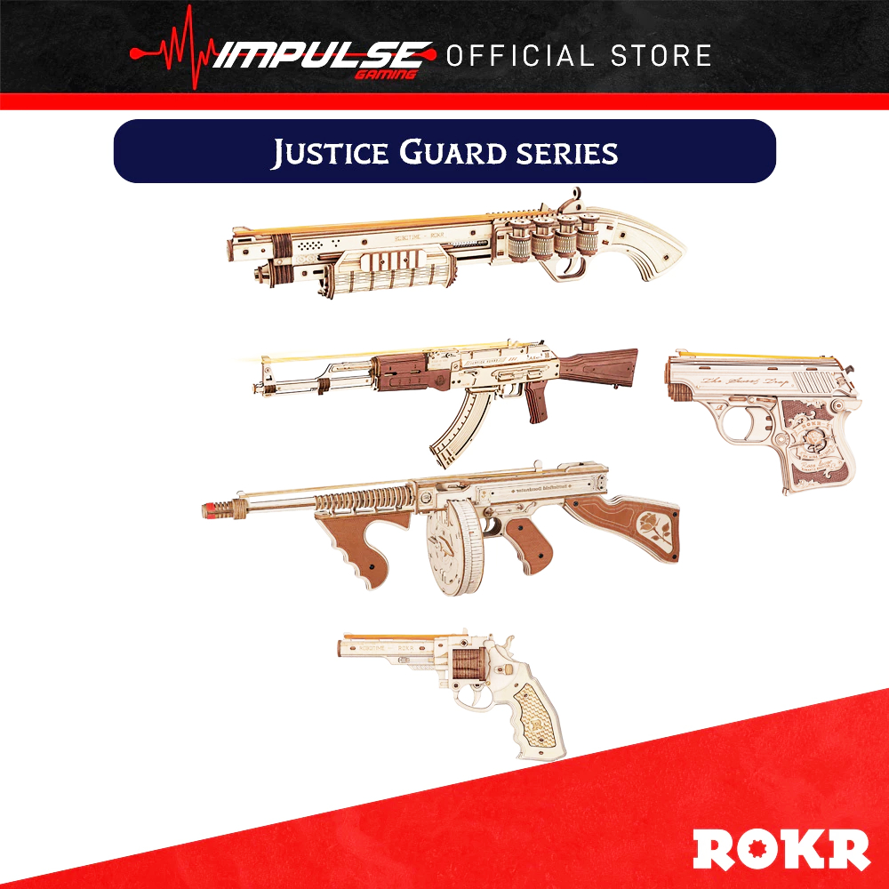 Robotime ROKR LQB01, LQ502, LQ401, LQ501, LQ901 Justice Guard 3D DIY ปริศนาไม้
