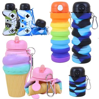 Coya Cozy 500ml/600ml Leak-Proof Collapsible Foldable Silicone Water Bottle With Straw For Kid [BPA-Free]