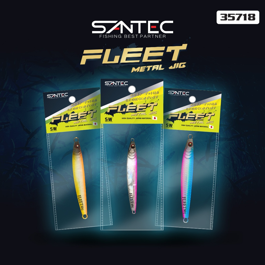 SANTEC - FLEET METAL JIG 40g/60g/80g FAST JIGGING MICRO JIG