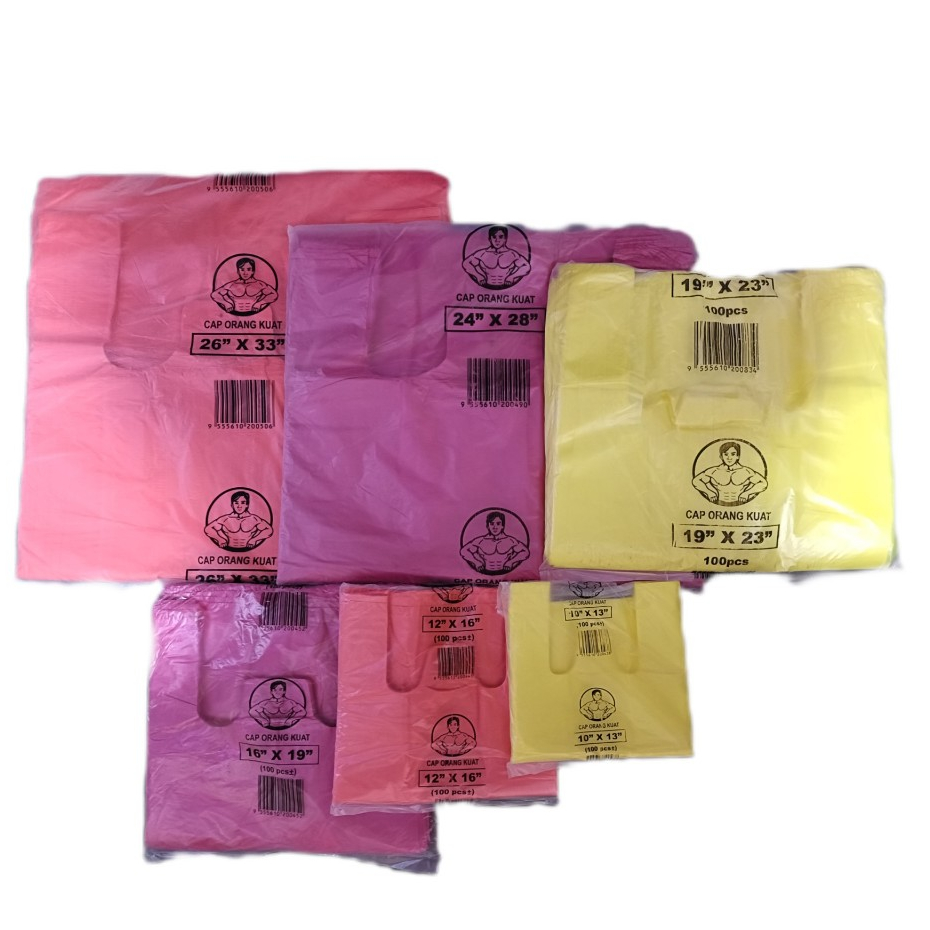 Cap Orang Huat ถุงพลาสติกเสื้อกล้ามถุงพลาสติก/ถุง Rubbish (10x13/12x16/16x19/19x23/24x28/26x33)