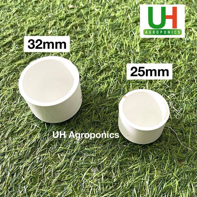 1 ชิ้น UPVC END CAP 25MM / 32MM ROUND PIPE 32