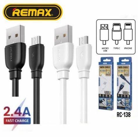REMAX RC-138 Fast Charging 2.4A Data Cable 1 เมตร ทนทาน สายดาต้า RC138 สาย