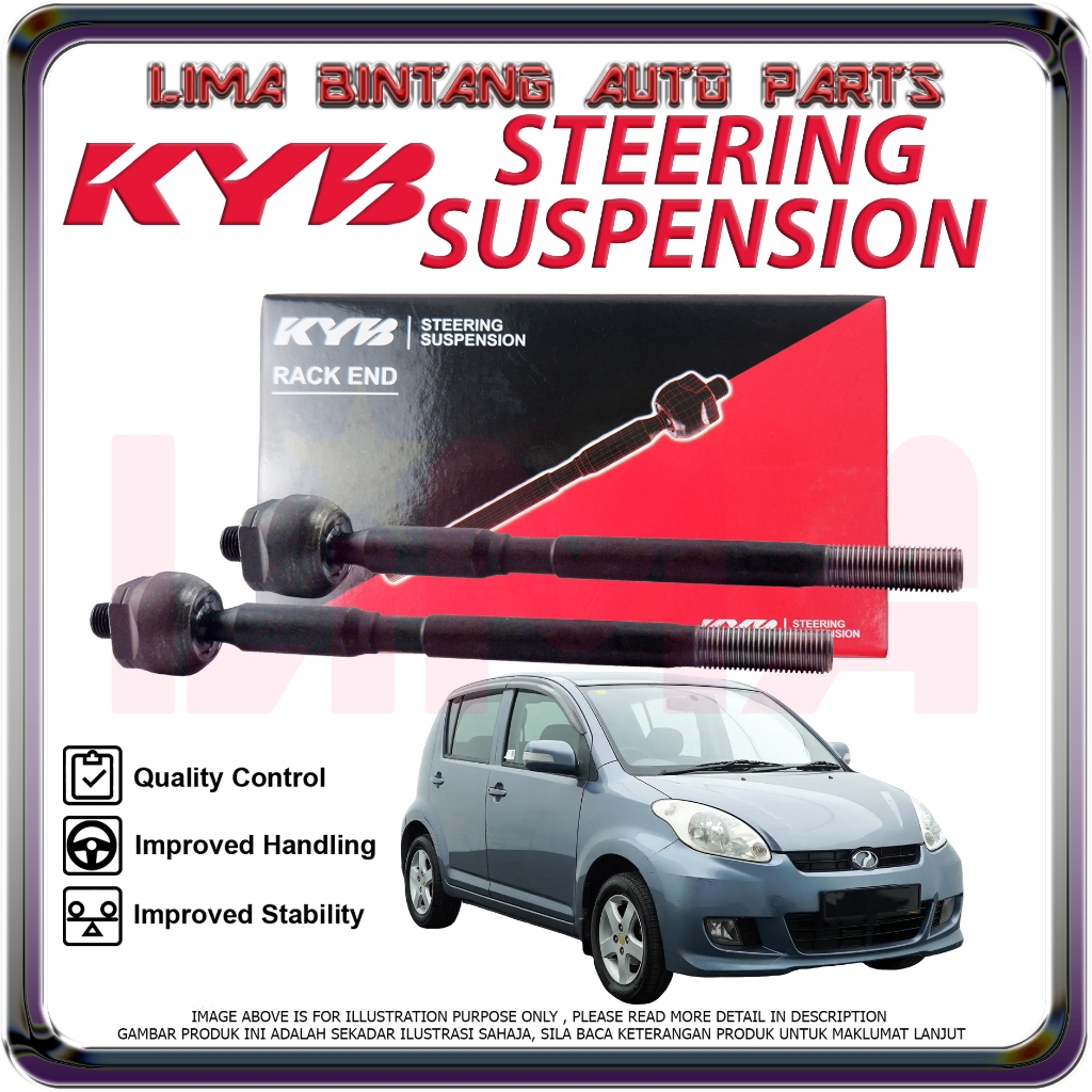 Perodua Myvi Old Rack End พวงมาลัยหัวบอล Heavy Duty KAYABA KYB 2005-2011