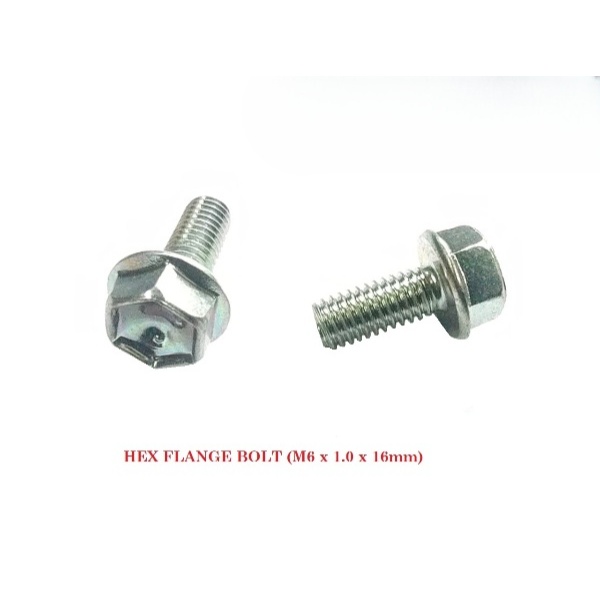 สายฟ้า HEX FLANGE (M6 x 1.0 x 16mm)